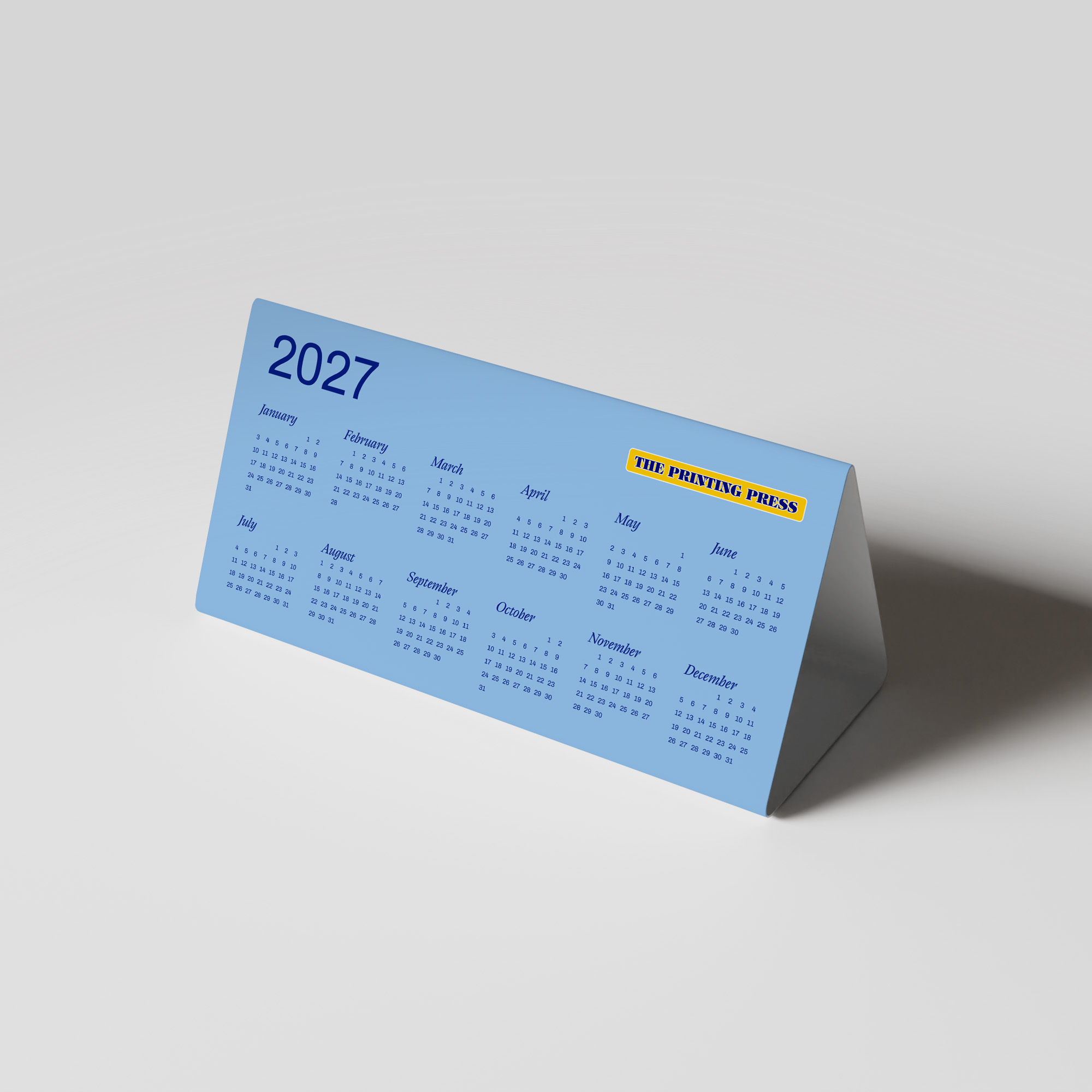 Personalised Trifold Desk Calendar