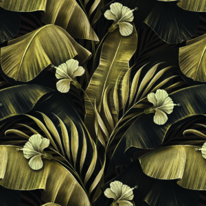 Gold Garden Botanical Wallpaper