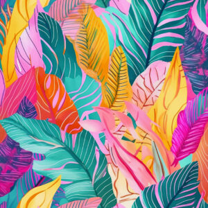 Playful Botanical Wallpaper