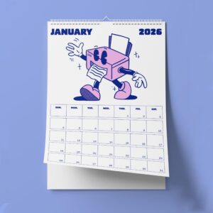 Personalised Wire-bound Wall Calendar